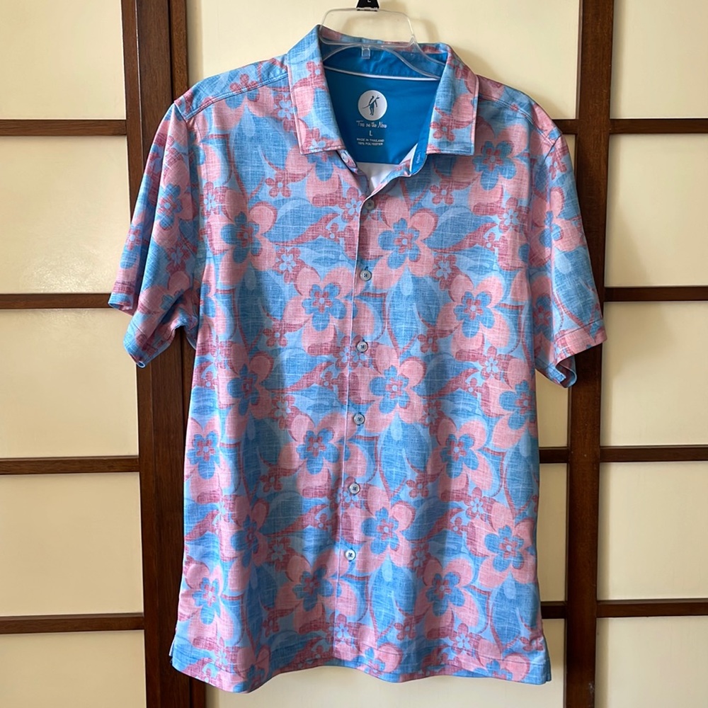 toes on the nose mens button down / L / floral print